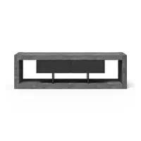 Comodă TV negru-gri cu aspect de beton 175x52 cm Nara – TemaHome