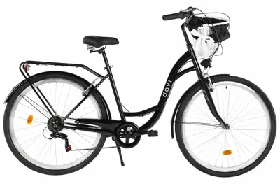 Bicicleta dama Davi Emma 28", 7 viteze, 160-185 cm, Negru/Negru