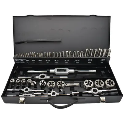 Set-Trusa Tarozi DIN 352 HSS și Filiere HSS M3-M20 - 54 piese
