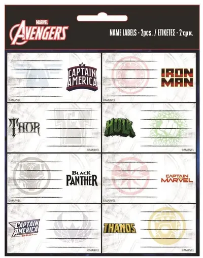 Etichete școlare GIM - Marvel, 16 buc