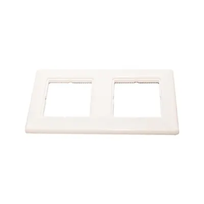 Cover Plate Double for Data Outlets 150x80mm white RAL 9010