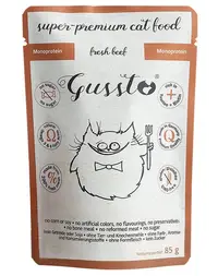 Gussto Cat Fresh Beef Carne Proaspătă de Vită 85 G