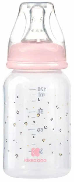 Biberon KikkaBoo Savanna - PP, 120 ml, roz