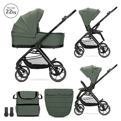 Carucior combinat 2 in 1 cu landou Lorelli Venice Verde