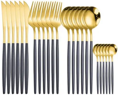 Tacâmuri Morello - Black & Gold, 24 piese