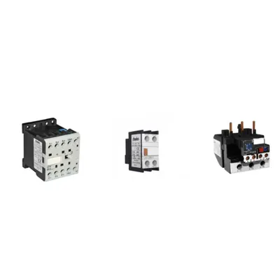 Pachet Control si Protectie Trifazat: Contactor 37kW (80A) cu Bobina 230V/380V, Releu Termic Reglabil 23-32A si Contacte Auxiliare 2NO+2NC