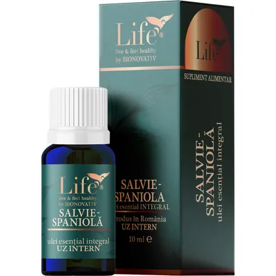 Ulei Esential Integral de Salvie Spaniola pentru Uz Intern 10ml