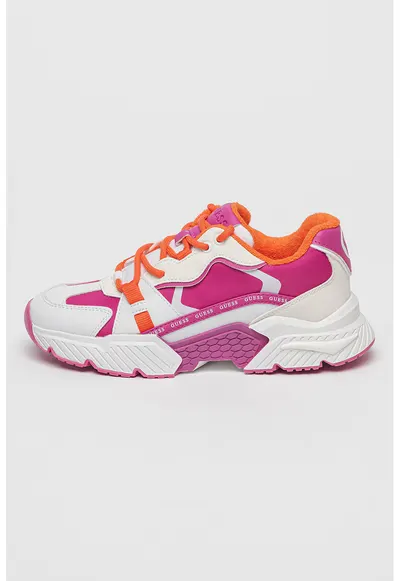 Pantofi sport cu aspect contrastant - Roz fandango/Portocaliu mandarina/Alb murdar