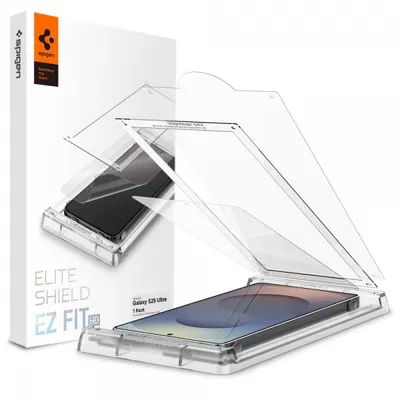 Folie de protectie Ecran Spigen Elite Shield EZ FIT HD pentru Samsung Galaxy S25 Ultra S938, Plastic AFL09083