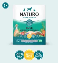 Caserola Naturo Adult cu Carne de Rata, Orez si Legume 400 gr