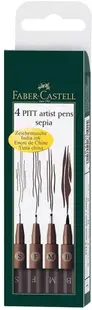 Set linere Faber-Castell Pitt Artist - Sepie intunecata, 4 bucati