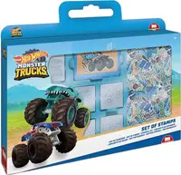 Set de ștampile Multiprint Hot Wheels - 7 bucăți, cu 3 markere