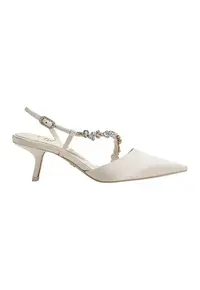 Pantofi slingback cu varf ascutit Bonnie - Crem