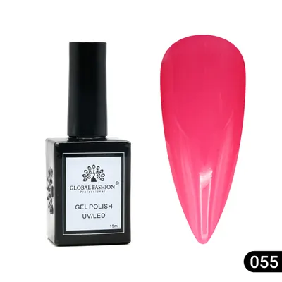 Oja semipermanentă Global Fashion, Gel polish Elite Glow 15 ml, 55 Engros