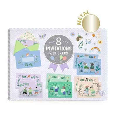 Set de invitatii Parada animalelor, Djeco