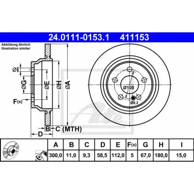 Disc frana ATE 24.0111-0153.1