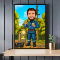 Caricatura Electrician