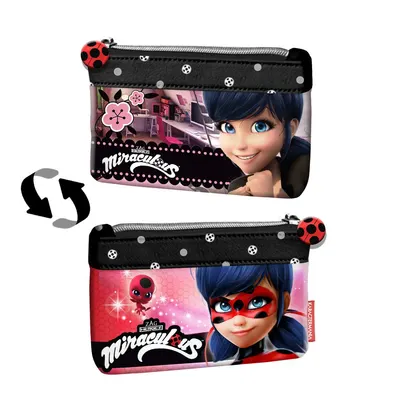 Portofel cu 2 fete si un fermoar Karactermania - Ladybug