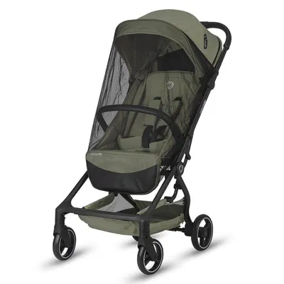 Carucior sport Coccolle Sierra cu pliere automata ultracompacta la buton, Cadru aluminiu, Pozitie somn, Dimensiuni reglementate IATA pentru bagaj mana avion, Pana la 22 kg, Copertina extensibila cu protectie UV 50+, Husa insecte, Diamond Black