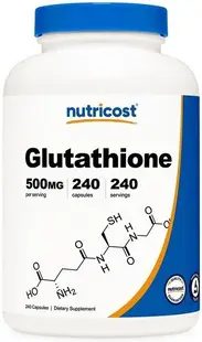 Glutathione, 500 mg, 240 capsule, Nutricost