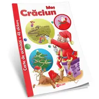 Carte de activitati + stickere A4, 100 file, Mos Craciun