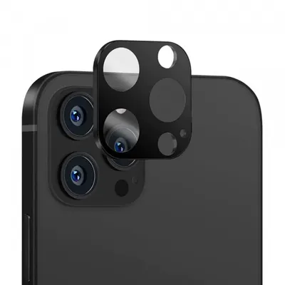 Folie de protectie Camera Spate Techsuit pentru Apple iPhone 11 Pro / 11 Pro Max, Sticla Securizata, Neagra