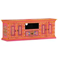 Gossi comoda tv, roz, 110x30x40 cm, lemn masiv de mango
