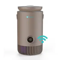 Purificator si Umidificator AlecoAir PU30 NUO Coffee, WiFi, Capacitate Umidificare 400 ml/h, True HEPA H13, Lampa UV-C, Ionizare