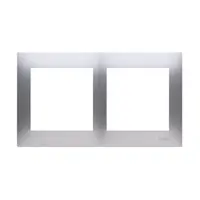 Rama dubla pentru doze gips-carton IP20 / IP44; silver mat metalic