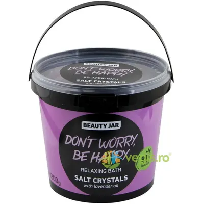 Cristale de Baie pentru Relaxare cu Ulei de Lavanda Don't Worry, Be Happy 1.2kg