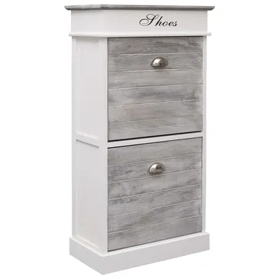 Gossi pantofar, gri, 50x28x98 cm, lemn de paulownia