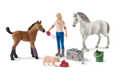 Set figurine - Farm World - Veterinar in vizita