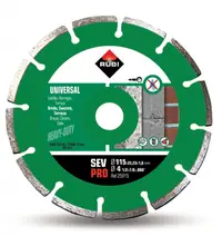 Disc diamantat pt. beton si caramida 115mm, SEV 115 Pro - RUBI-25915