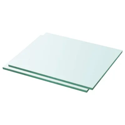 vidaXL Rafturi, 2 buc., 30 x 20 cm, panouri sticlă transparentă