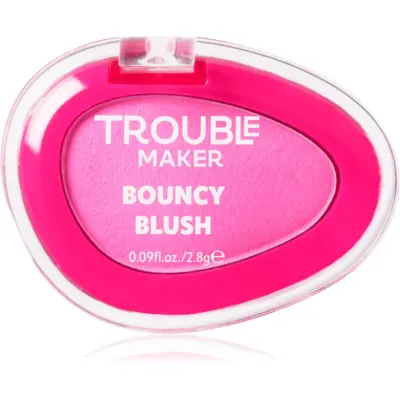 Trouble Maker Bouncy Blush fard de obraz sub forma de pudra culoare Bounce Hot Pink 2.8 g