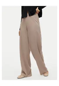Pantaloni dama bej poliester reciclat