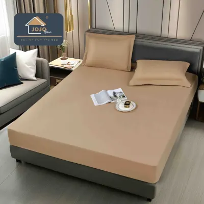 Husa de Pat Impermeabila, Jojo Home, 90x200cm, Fata de Perna 50x70cm, Bej