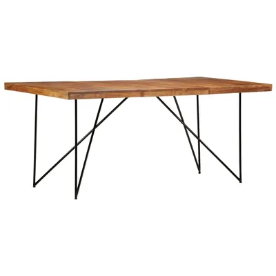 vidaXL Masă de bucătărie, 180 x 90 x 76 cm, lemn masiv de acacia