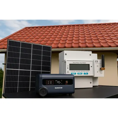 Kit fotovoltaic complet cu centrala 2.4kW (stocare plus inverter) , smart meter si panouri fotovoltaice de 455W-fixare pe tabla