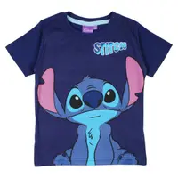 Tricou copii 100% bumbac, albastru, Happy, Stitch Engros