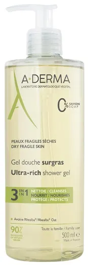 A-Derma Essentiel Care Gel de duș super bogat, 500 ml