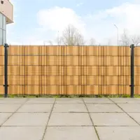 Gossi paravan pentru balcon 10 buc. maro deschis 255x19 cm poliratan