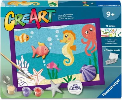 Set de pictat după numere Ravensburger CreArt - Fundul mării
