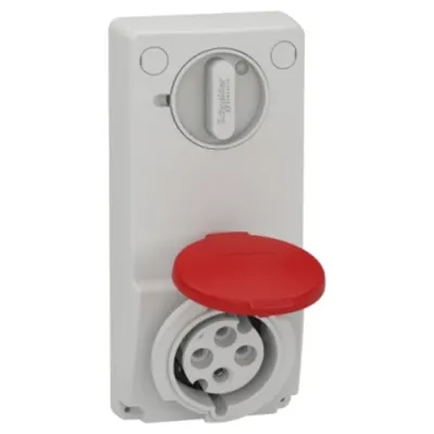 Priza Unika cu Interblocare, 32 A, 3P + E, 380, 415 V Ac, Ip44, Panou