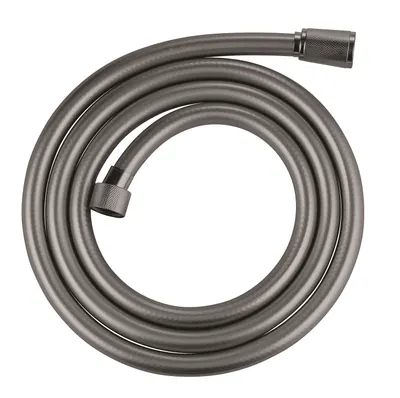 Furtun Grohe Silverflex 28388A00, universal, 1.75 m, 5 bari, anti-indoire, anti-zgarieturi, prindere cromata, lucios, Hard graphite