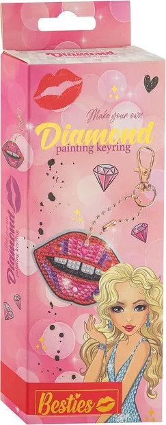 Set creativ de pictură cu diamante Moxy Besties - Breloc, buze