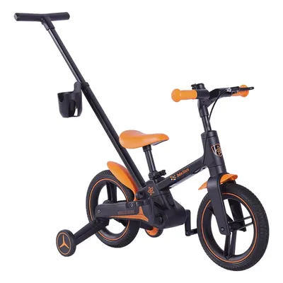 Bicicleta multifunctionala, 4 in 1, Bebe Stars, Speedy, Cu maner telescopic pentru ghidaj, Pana la 40 kg, 2 ani+, Conform cu EN 71-1,2,3, CE, Orange