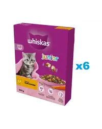 WHISKAS Junior 6x300 g hrana pentru pisoi cu pui delicios