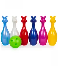 Set bowling cu popice in forma iepuras