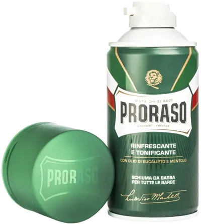 Proraso Spumă de ras cu eucalipt și mentol, 50 ml